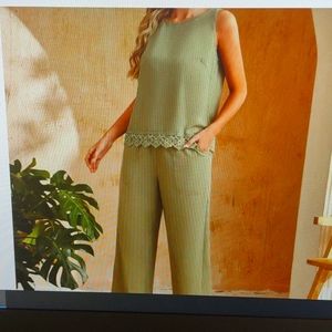 Emory Rose wide leg pants set NWOT